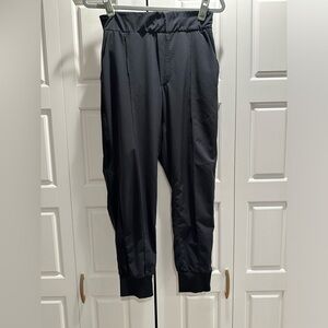 Zella black joggers with tuxedo stripe detail